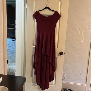 Maroon High-low Dress